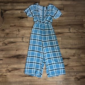 plaid jumpsuit